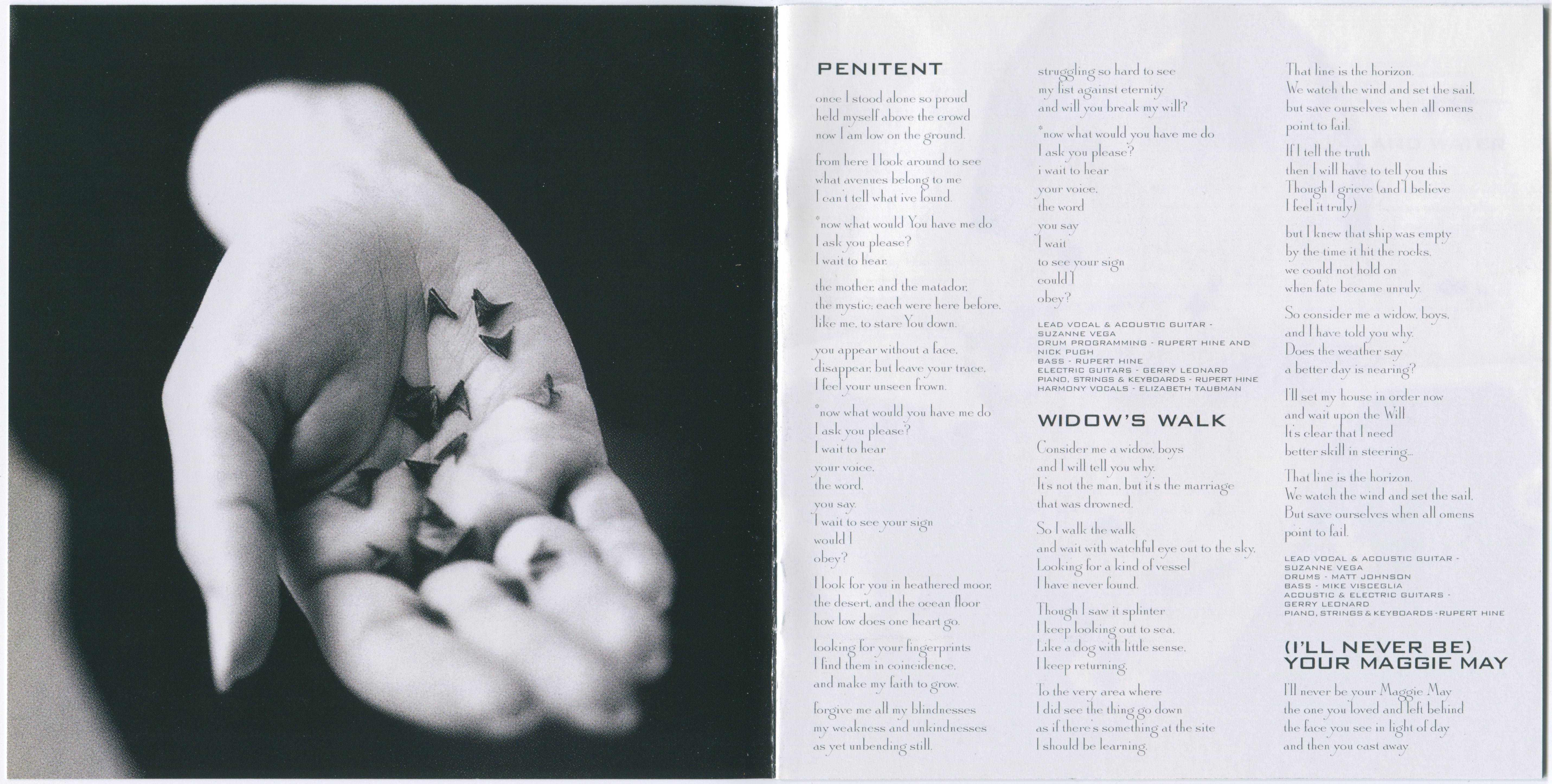 Suzanne Vega  Songs In Red And Gray : Booklet 1